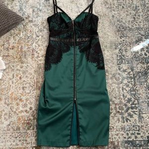 Green / Black Cocktail Dress